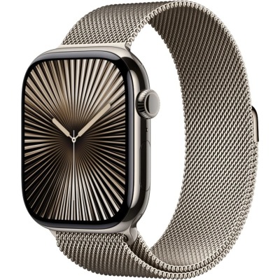 Apple Watch Series 10 бежевый титан Milanese Loop 46 мм