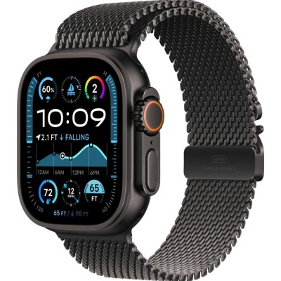 Apple Watch Ultra 2 титан черный Titanium Milanese Loop 49 мм