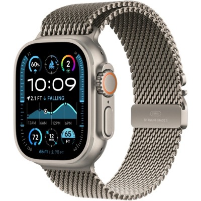 Apple Watch Ultra 2 титан бежевый Titanium Milanese Loop 49 мм